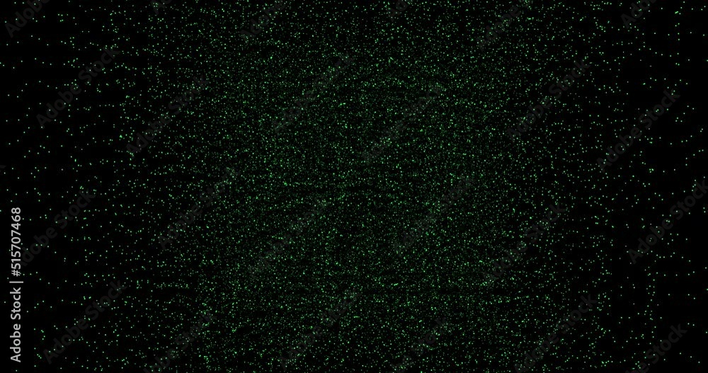 small green dots move chaotically slowly on black background. Concept of space, space, the movement of the universe, screensaver, wallpaper. small green dots move chaotically slowly on black background. Concept of space, space, the movement of the universe, screensaver, wallpaper.