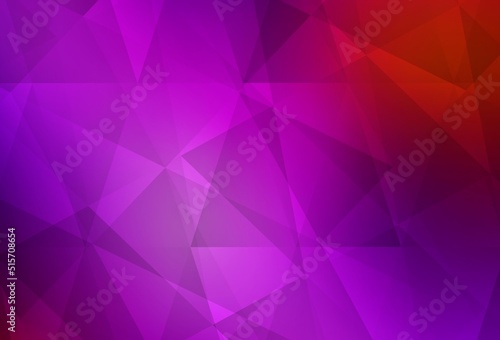 Light Pink, Red vector abstract polygonal template.