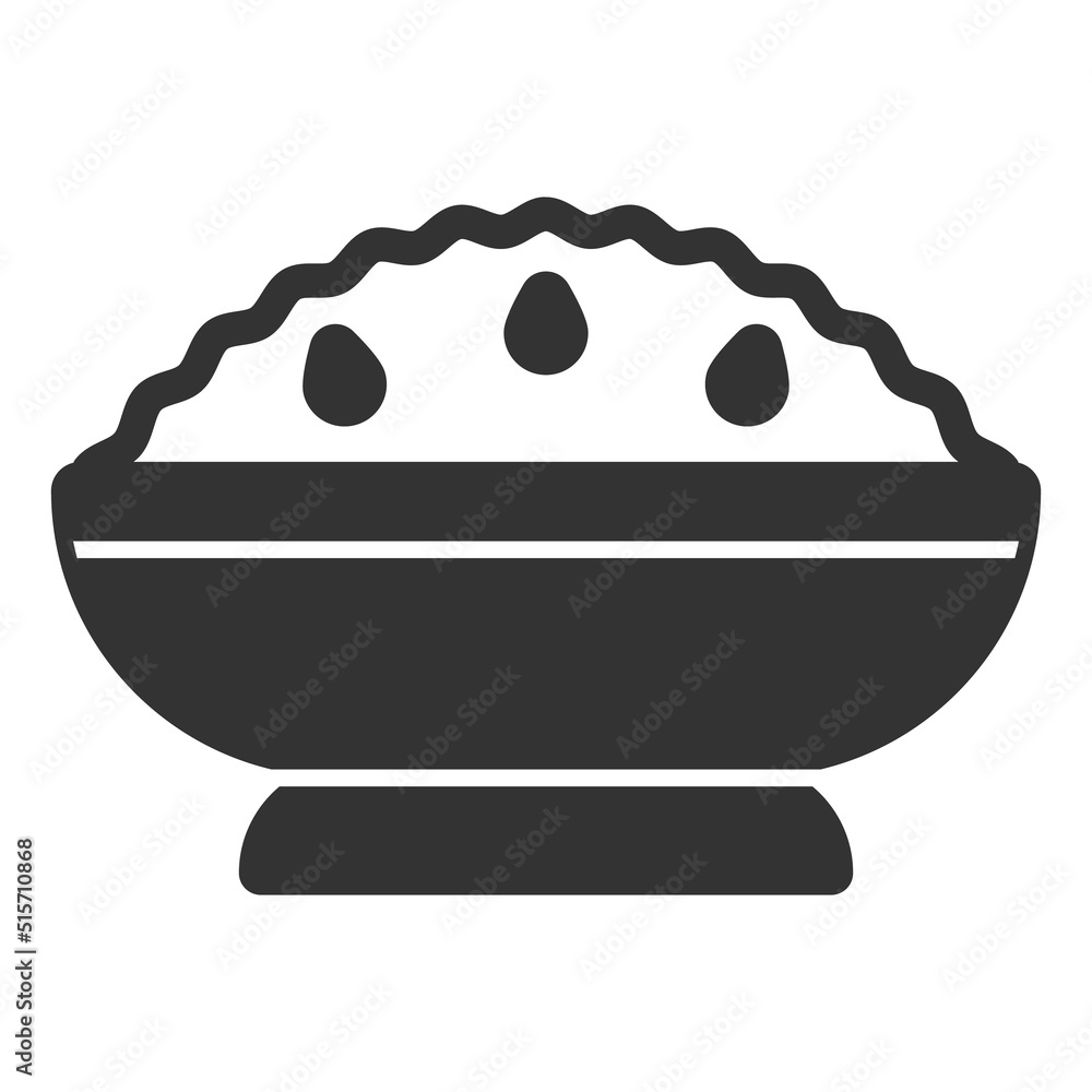 Sweet corn, maize in bowl - vector sign, web icon, illustration on white background, glyph style Sweet corn, maize in bowl - vector sign, web icon, illustration on white background, glyph style