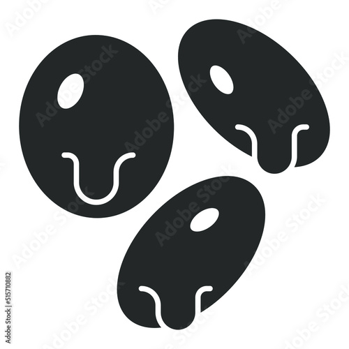 Chocolate covered sweets - vector sign, web icon, illustration on a white background, glyph style