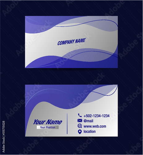 elegant creative purple business card design photo