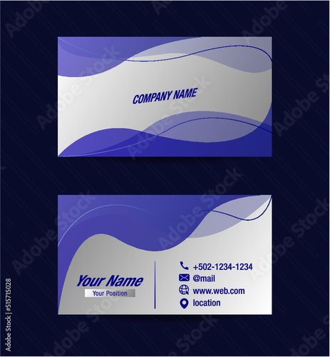 elegant creative purple business card design