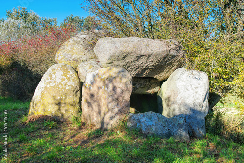 ein alter Dolmen in der Uckermack in Brandenburg - an old dolmen in the Uckermack in Brandenburg, Germany