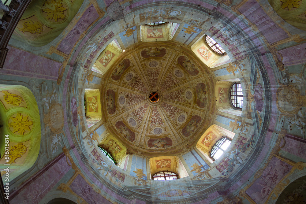 Inside of Church of Saint Joseph and the Exaltation of the Holy Cross, Pidhritsi, Ukraine.
