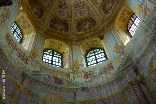 Inside of Church of Saint Joseph and the Exaltation of the Holy Cross  Pidhritsi  Ukraine.