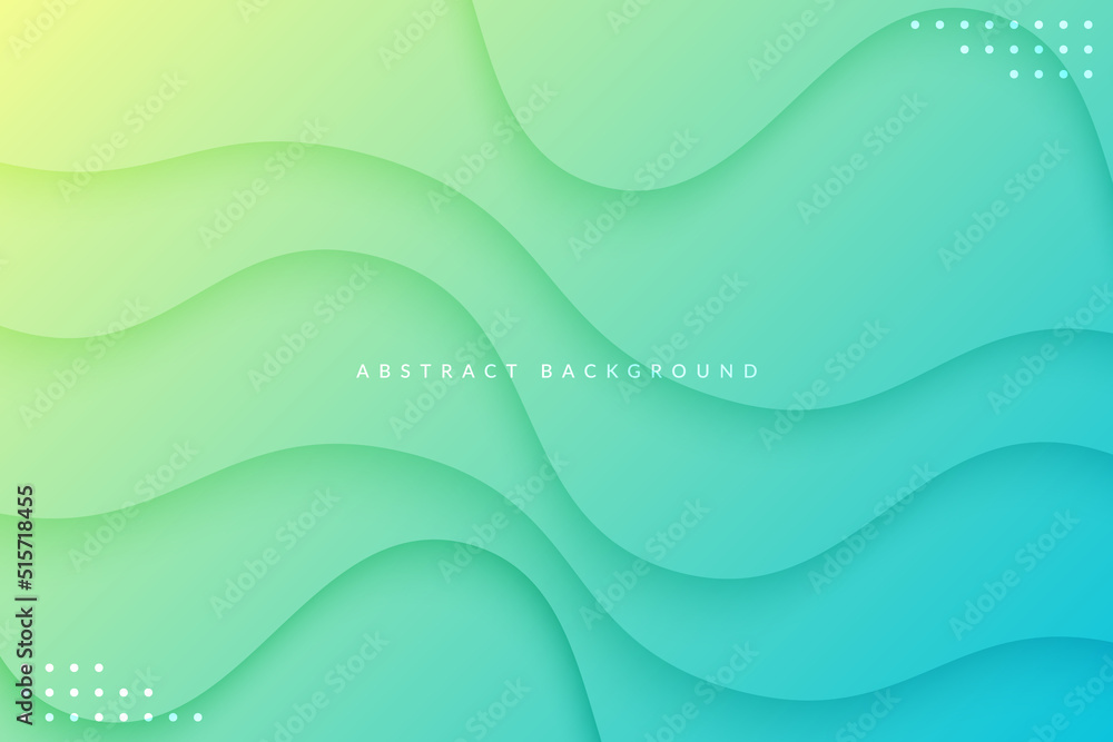 Abstract green wave background Stock Vector | Adobe Stock