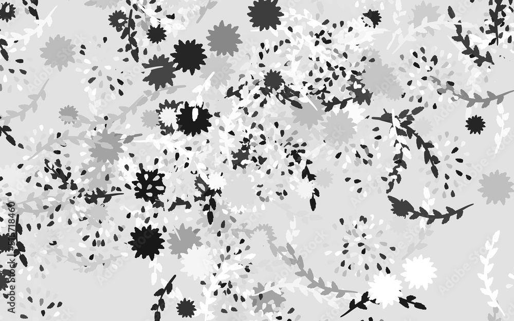 Light Gray vector natural background with flowers, roses.