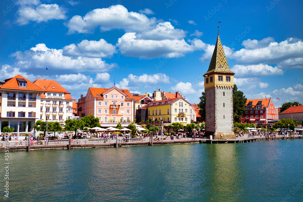 Harbour in Lindau, Lake Constance, Bavaria, Germany, Europe