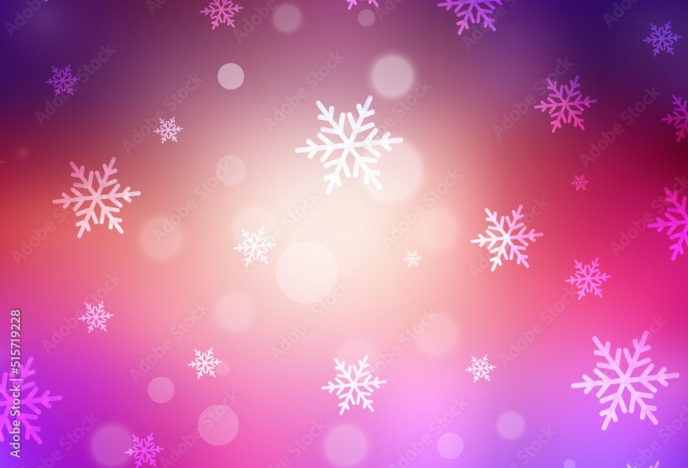 Light Pink, Yellow vector pattern in Christmas style.