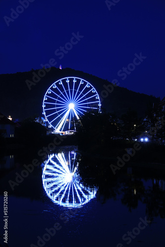 ferris wheel in Eschwege by night