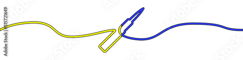 Bullet continuous line drawing vector. One line bullet vector background. Bullet linear icon. Continuous outline of a bullet.