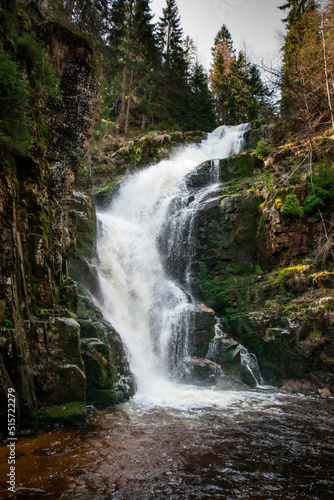 Fototapeta Naklejka Na Ścianę i Meble -  Kamieńczyk waterfall in Karkonosze mountains.