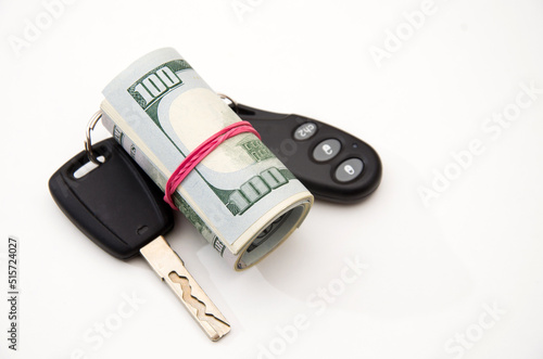 car keys with money