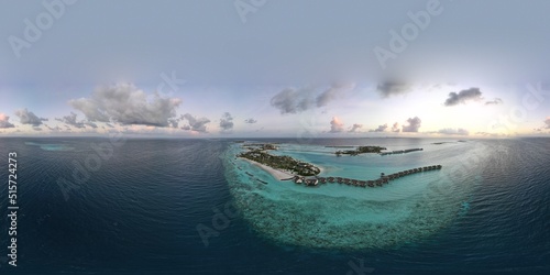 Maldives paradise scenery panorama view 