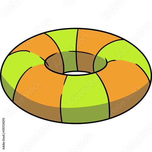 Floater Cartoon Colored Clipart Illustration