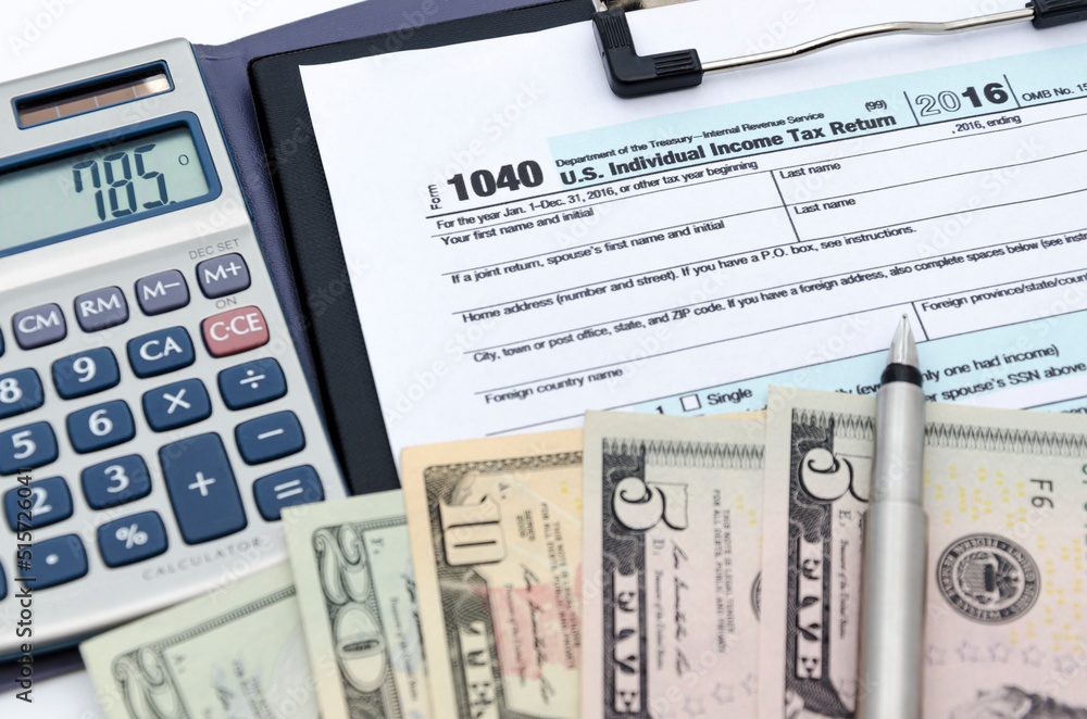 1040 individual tax form. Business concept 1040 individual tax form. Business concept