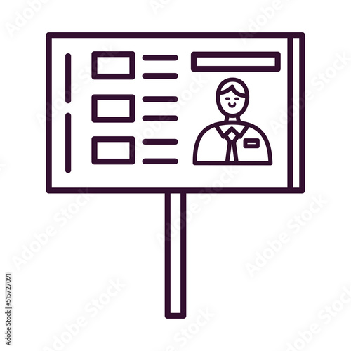 elections banner with candidate