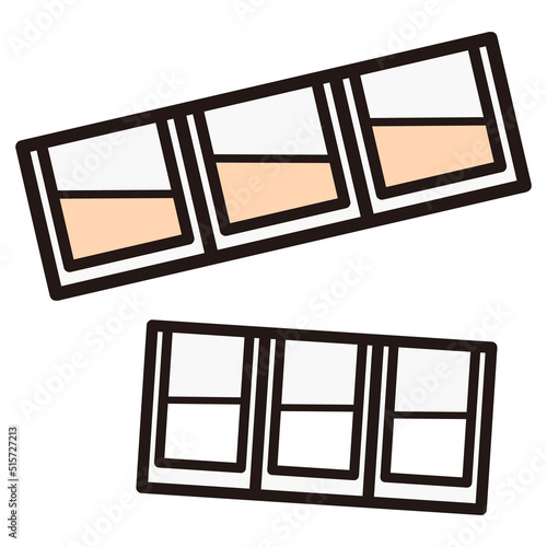 太い線で描かれたカットイラスト / 粉薬、散剤