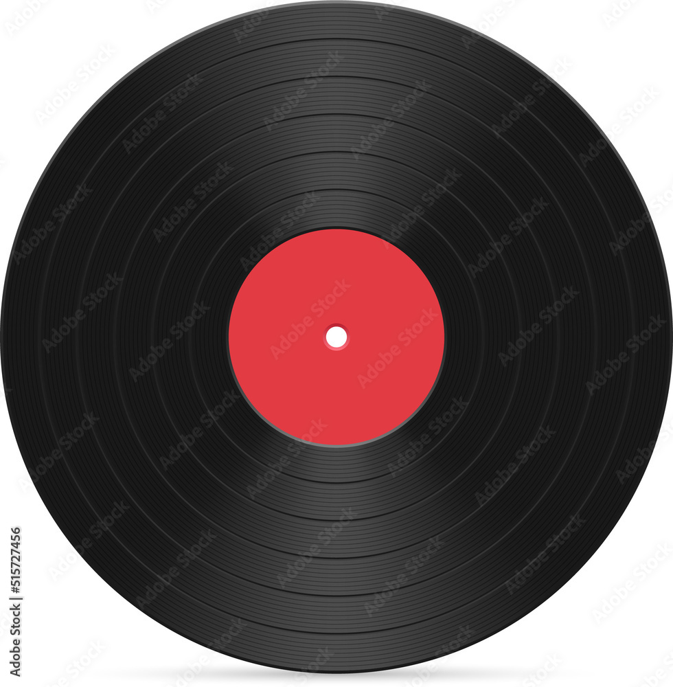 Fototapeta premium Vinyl record vector illustration isolated on white background