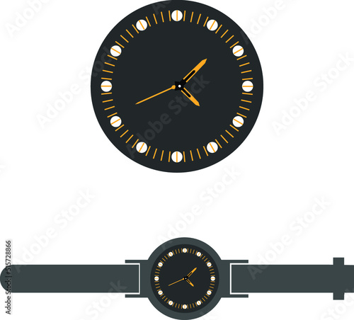 watch flat illustration