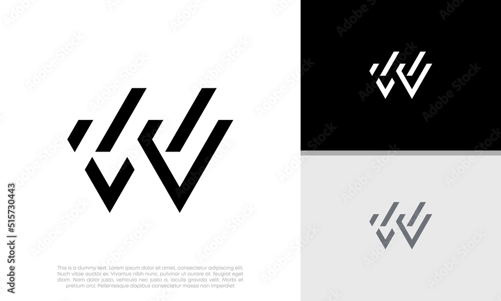 Initials M logo design. Initial Letter Logo. Initials M logo design. Initial Letter Logo.