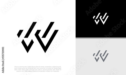 Initials M logo design. Initial Letter Logo. 