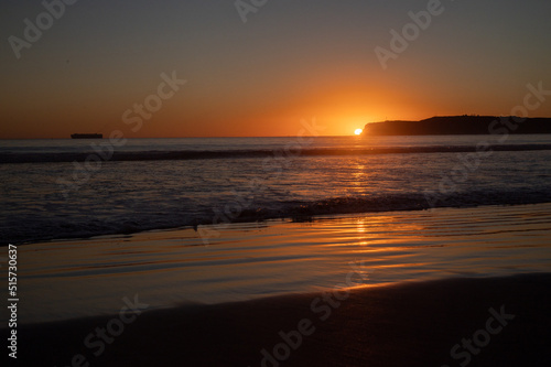 Sunset on Coronado Beach, San Diego, California. © Acker