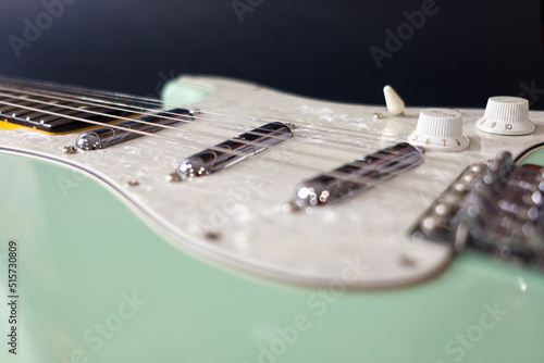 Electric Guitar close-up laying down landscape