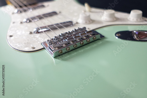 Electric Guitar close-up looking up