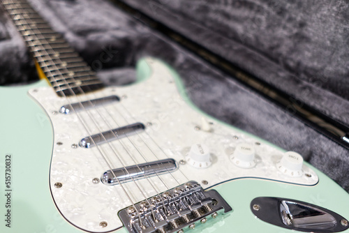 Electric Guitar close-up in case