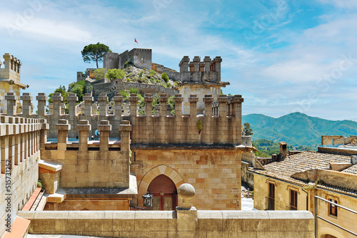 Picturesque view to spanish Xativa Castle. Spain photo