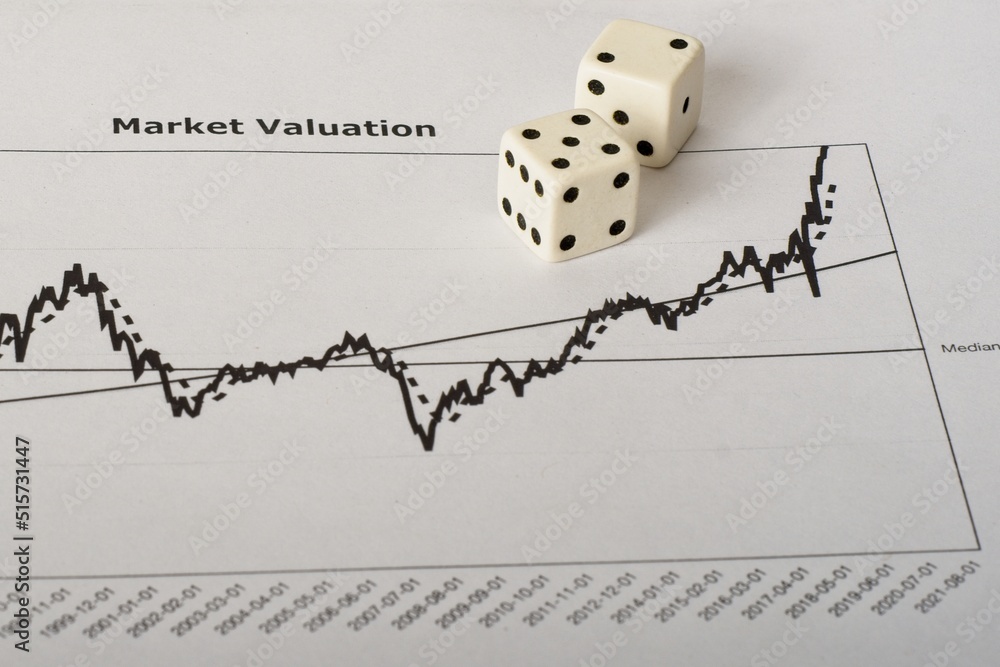 Stock market economic growth and volatility concept chart of Market