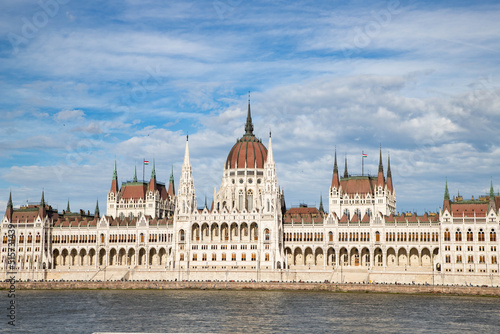 budapest city skyline at Hungalian Parliament and Danube River Budapest Hungary