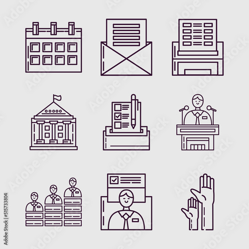 nine democracy day icons