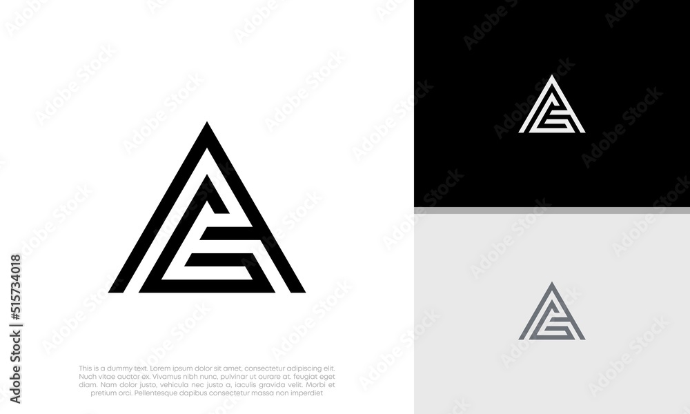 Initials AG. GA logo design. Initial Letter Logo. Initials AG. GA logo design. Initial Letter Logo.