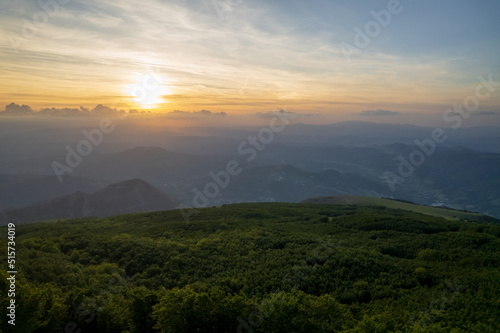 Aerial view of monte Nerone in Marche region in Italy  © Michal