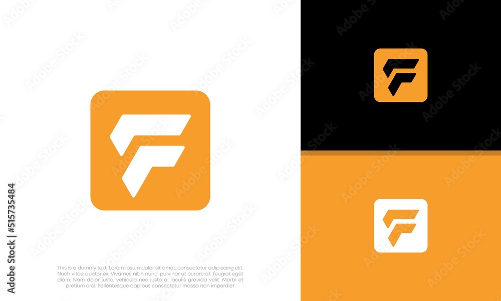 Initials F logo design. Initial Letter Logo. Initials F logo design. Initial Letter Logo.
