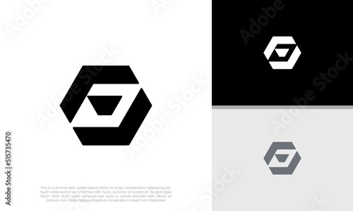 Initials F logo design. Initial Letter Logo. 