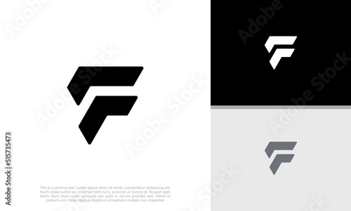 Initials F logo design. Initial Letter Logo. 