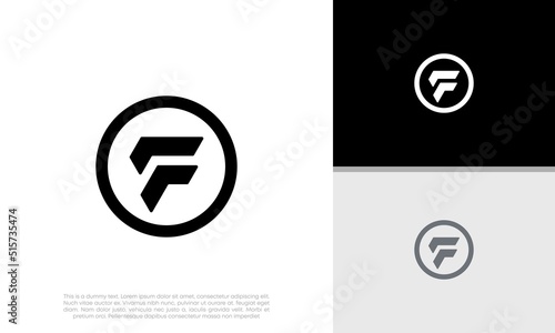 Initials F logo design. Initial Letter Logo.	