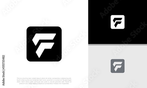 Initials F logo design. Initial Letter Logo.	