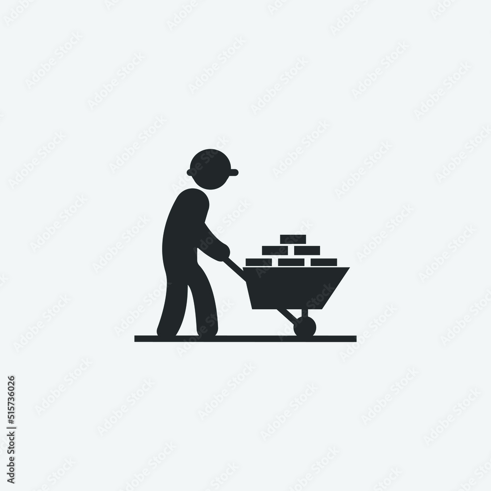 construction workers vector icon illustration sign construction workers vector icon illustration sign