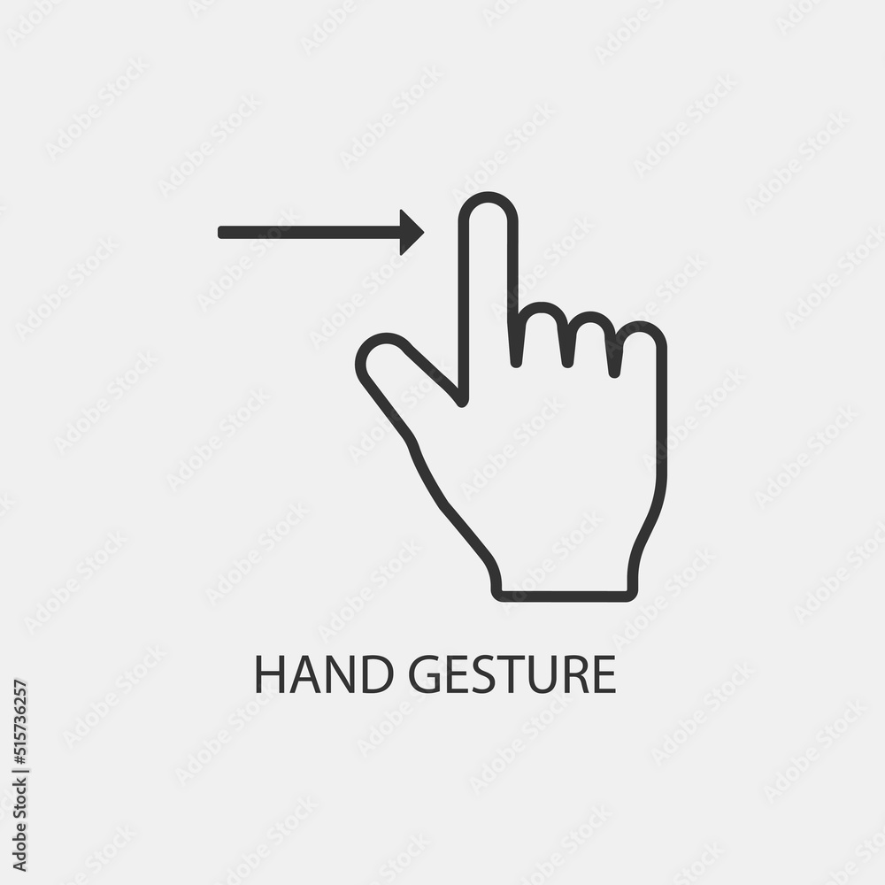 Fototapeta premium hand gestures touchscreen vector icon illustration sign 