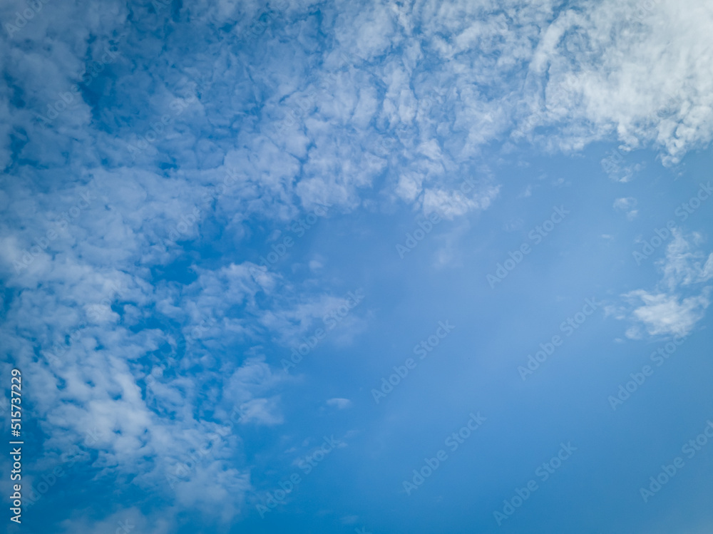 Abstract natural scenery blue sky combined with white
