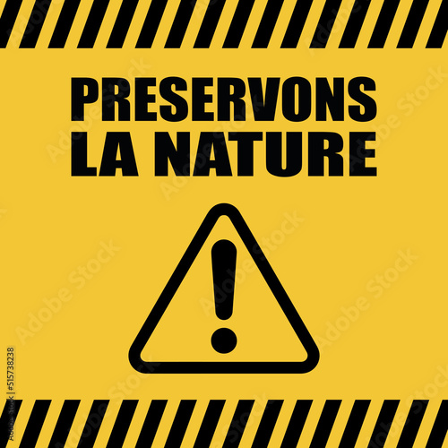 Logo préservons la nature. photo
