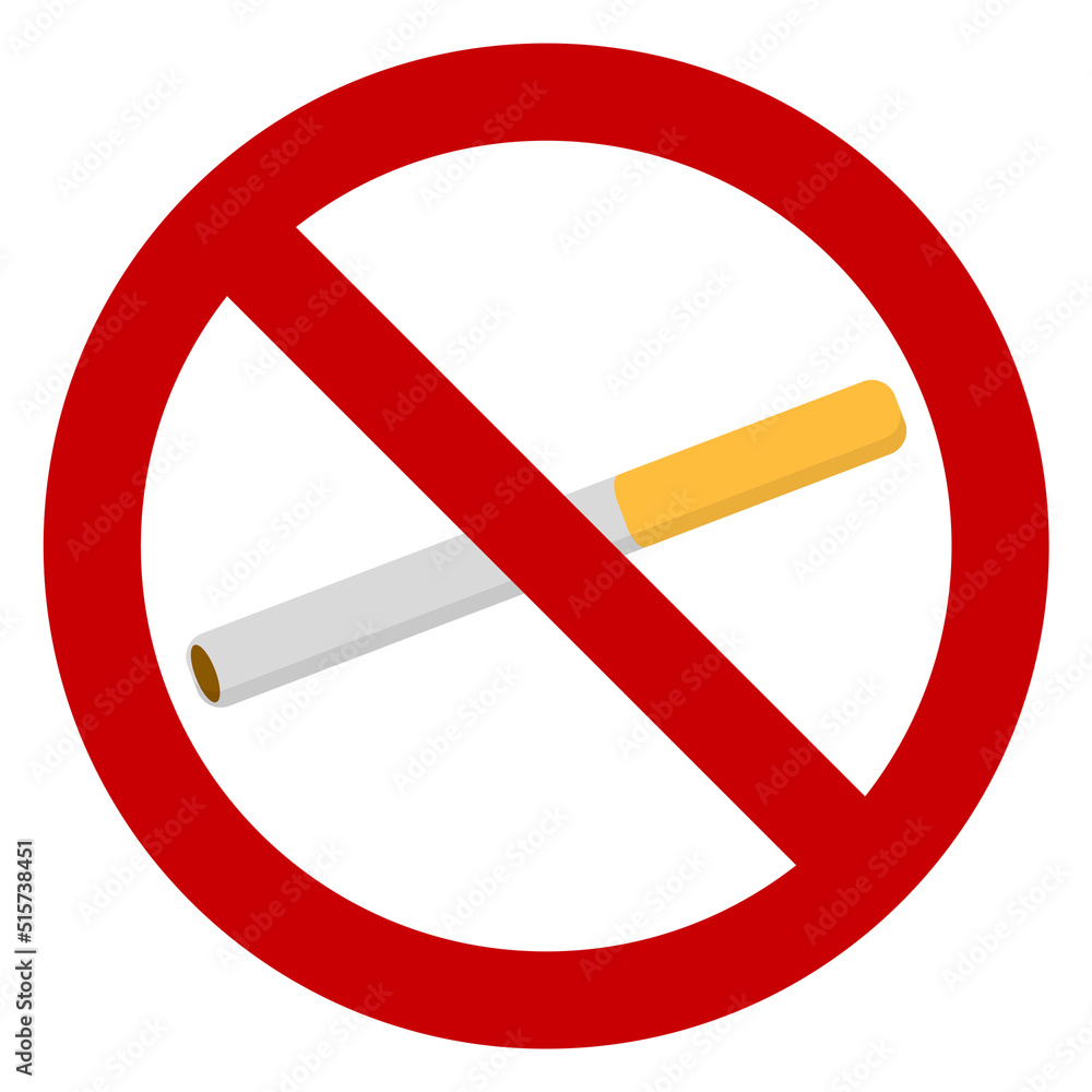 Sign NO SMOKING on white background, illustration Sign NO SMOKING on white background, illustration