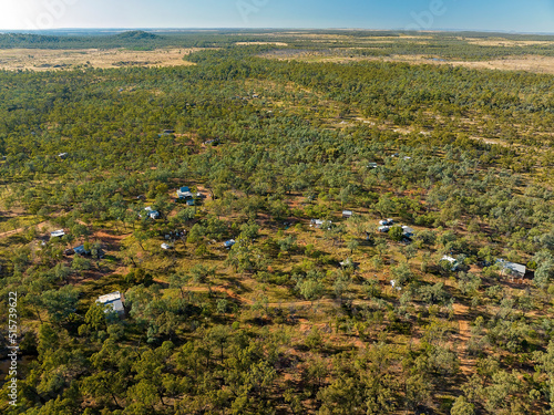 Aerial Of Sapphire Mining Leases On The Gemfields Queensland Australia photo