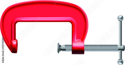 Clamp compression tool. Vector EPS-10