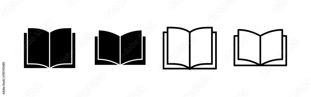 Book icon vector. open book sign and symbol. ebook icon Book icon vector. open book sign and symbol. ebook icon