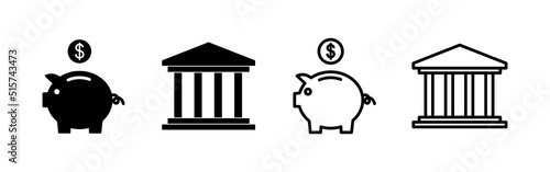Bank icon vector. Bank sign and symbol, museum, university
